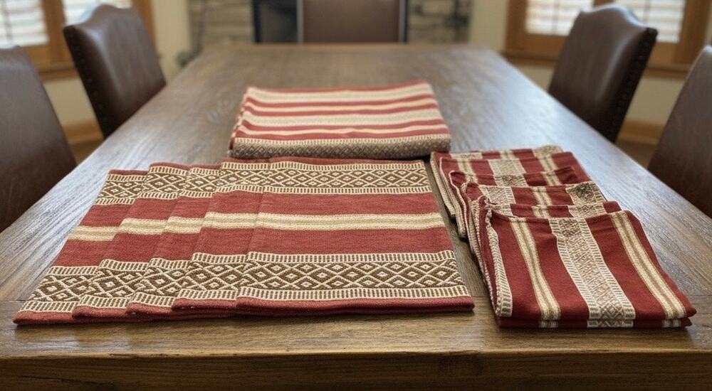 Sonoma Life + Style southwestern set Woven Tablecloth, 5 Placemats, 6 Napkins